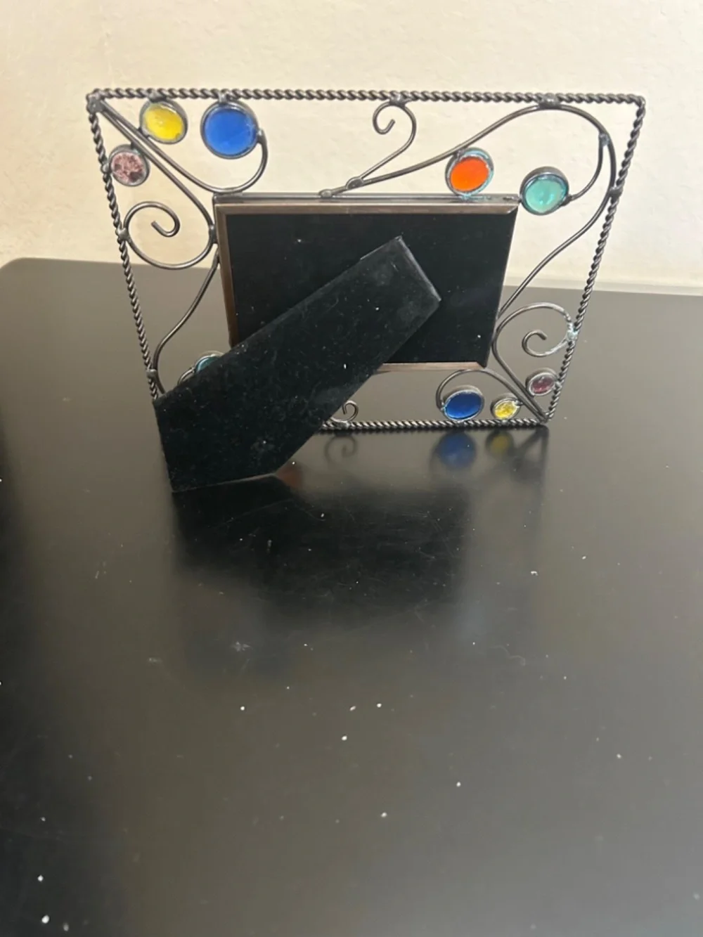 Multicolor Glass Nuggets Picture Frame.